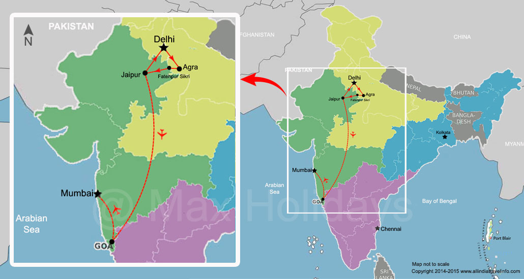 Map Bombay Goa