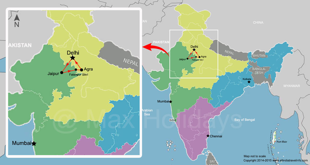 Map Heritage Golden Triangle